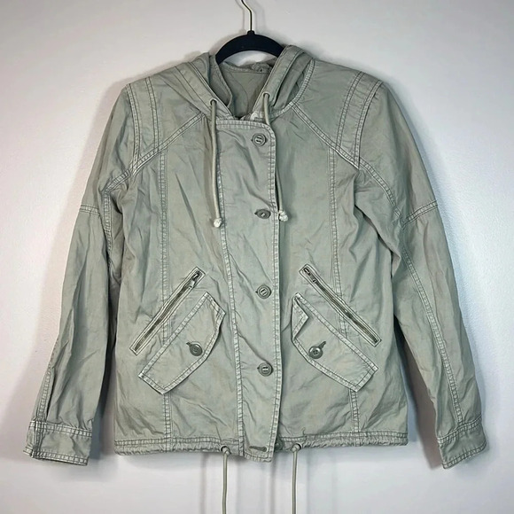 American Eagle Green Bomber Jacket Combat - XS - EUC - Picture 4 of 13